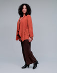 Short Drape Duster in Terra_Side