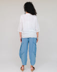 3/4 Sleeve Button Hem Top