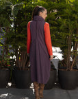 Cowl Neck Dress in Amethyst_Back