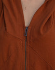 Hoody Dress in Ginger_Zipper Detail