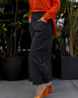 Charlee Pant in Charcoal_Side