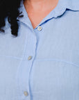 Button Up Pleat Back
