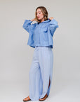 3/4 Sleeve Crop Hoody