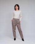 Horizontal Lines Sweater in Ivory_Front