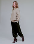 White Thread Accent Sweater in Ivory_Side