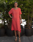 Cammie Dress in coral