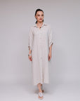 Collar Button Down Maxi Dress