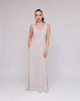 Sleevless Fir & Flair Maxi Dress Sand Front