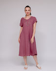 Fit & Flair Dress Berry Front