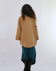 Regular Drape Cardigan in Sand_Back
