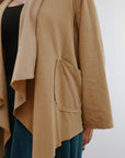 Regular Drape Cardigan in Sand_Sleeve Detail