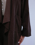 Regular Drape Cardigan in Coco_Sleeve Detail