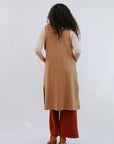 Hoody Dress in Camel_Back