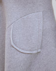 Zip Long Coat in Heater_Pocket Detail