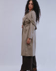 Loop Scarf Jacket in Taupe_Side