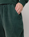 Tapered Hem Pants in Olive_Pocket Detail