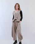Saga Genie Pants in Sand Front View