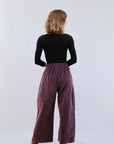 Side Pleat Velvet Pants Amethyst_Back