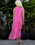 Pink SIlk Flowi Italian Dress by Saga Women's Boutique