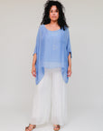 Dolman Top Periwinkle Front