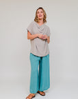 Cowl Relax Top Taupe Front