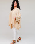 Round Neck Dolman Top Camel Side