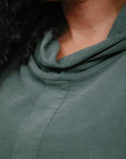 Center Seam Cowl Top Neck Detail Photo