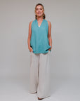 Racer Back Tunic Seablue Front