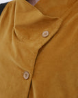 Veronica Vest in Mustard_Button Detail