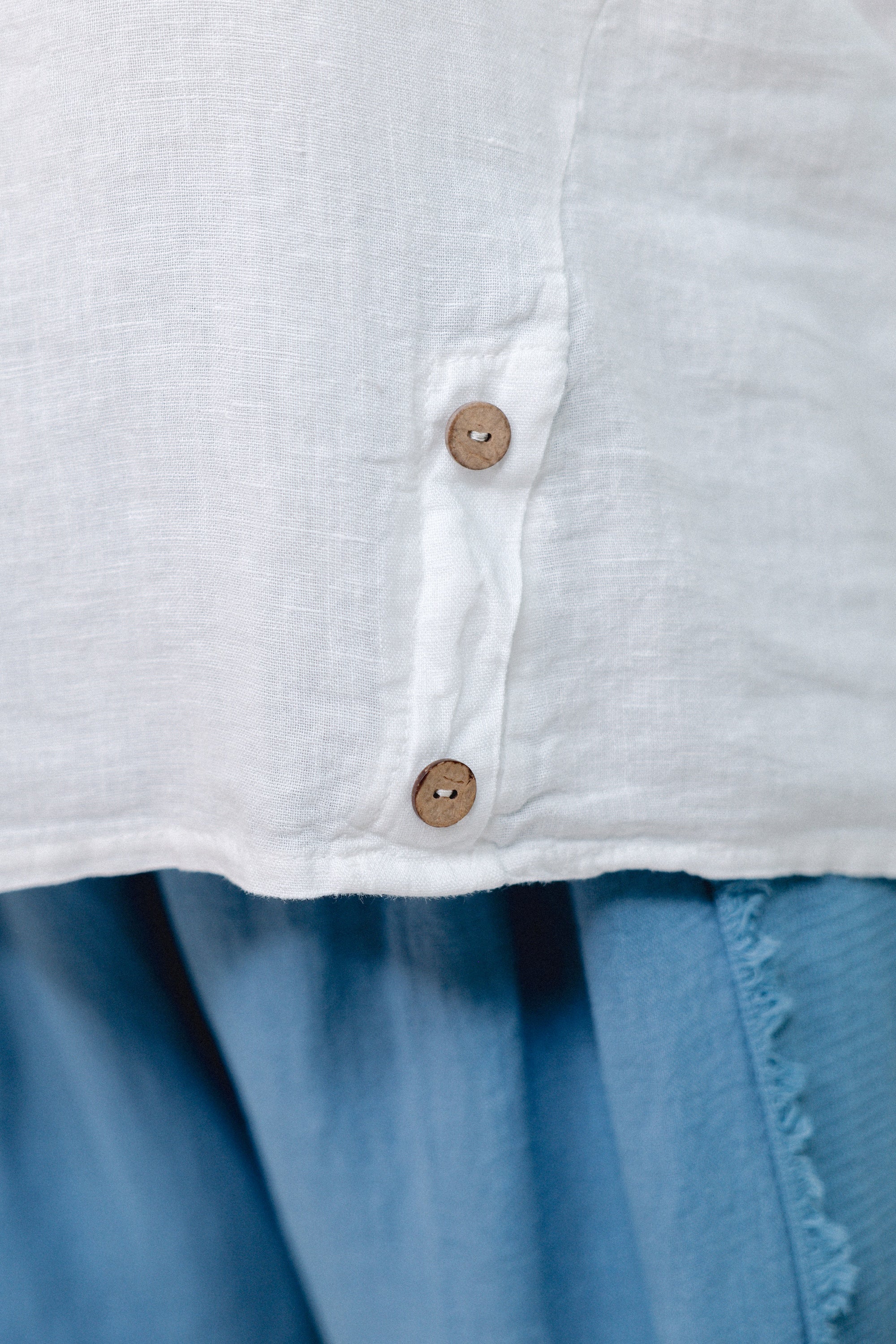 3/4 Sleeve Button Hem Top