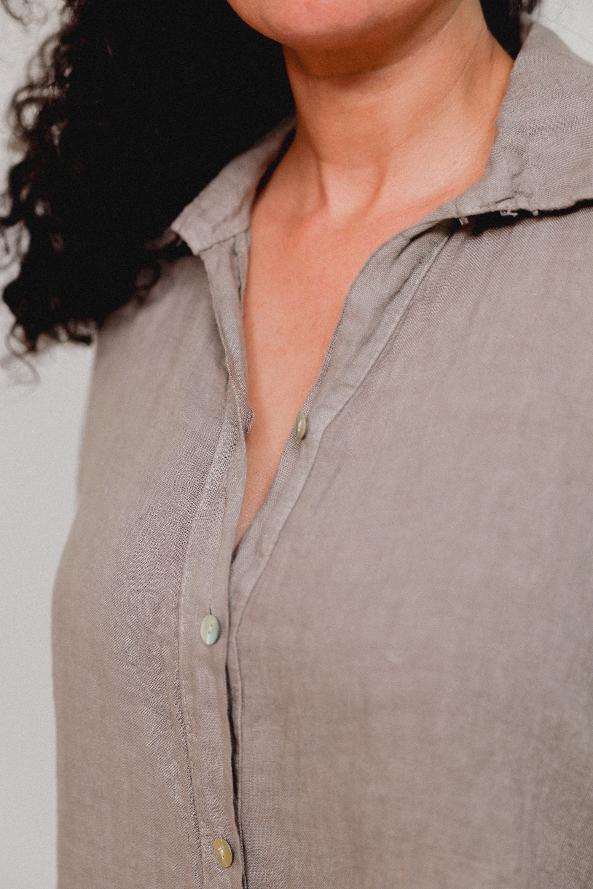 Collar Button-Accent Sides