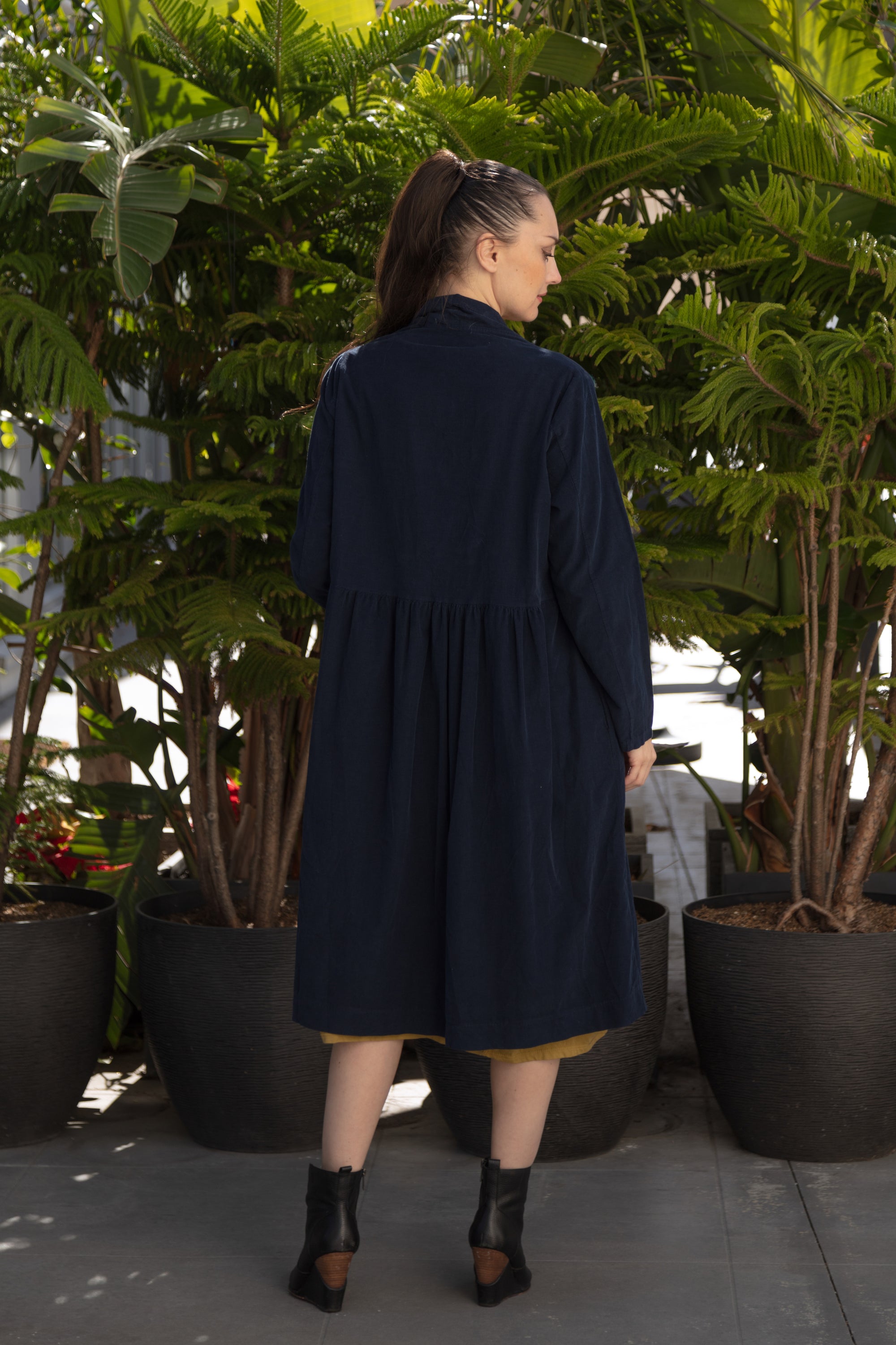 Alex Coat in navy back 