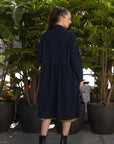 Alex Coat in navy back 