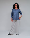 Mineral Wash Long Sleeve Tee in Navy_Front