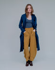 4 Pocket Tapered Hem Pants in Mustard_Front