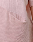 Frayed Neckline Assymetrical Top