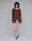 Center Seam Swing Sweater in Coco_Front