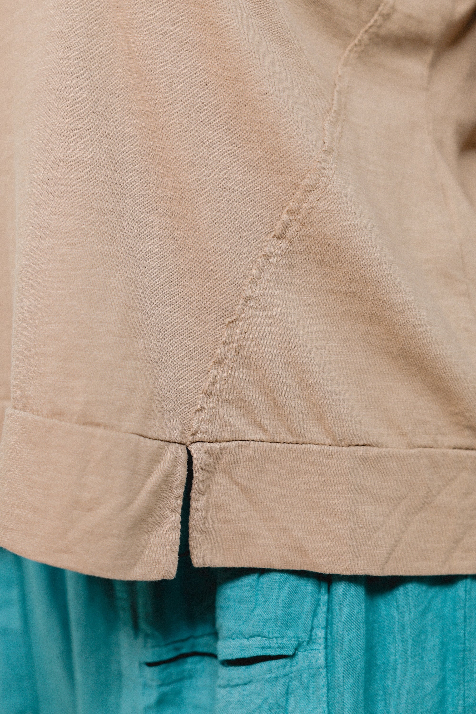 Button Hem Wide Leg