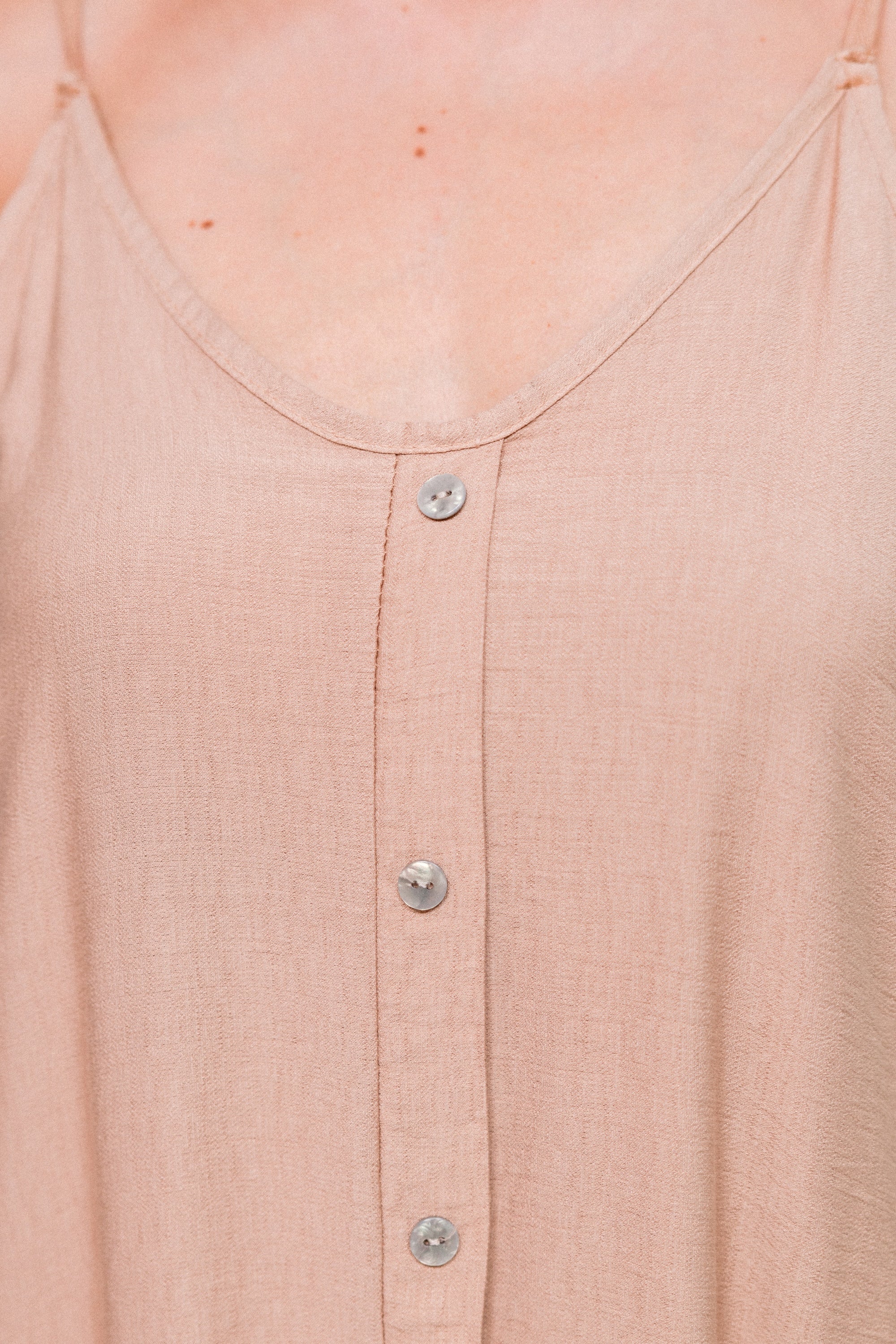 Thin Strap Button Sundress