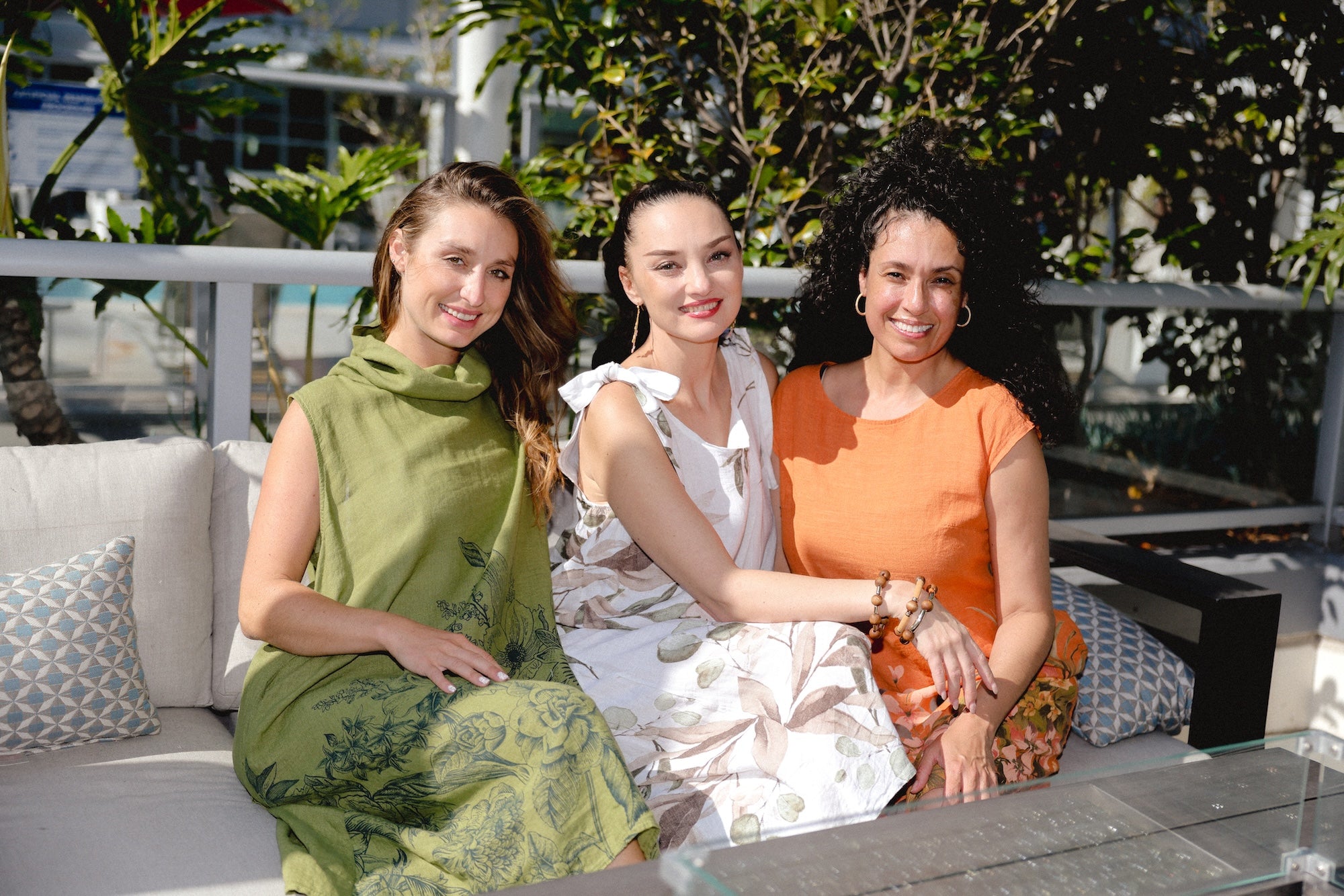 Shoulder Tie Leaf Print Pantsuit