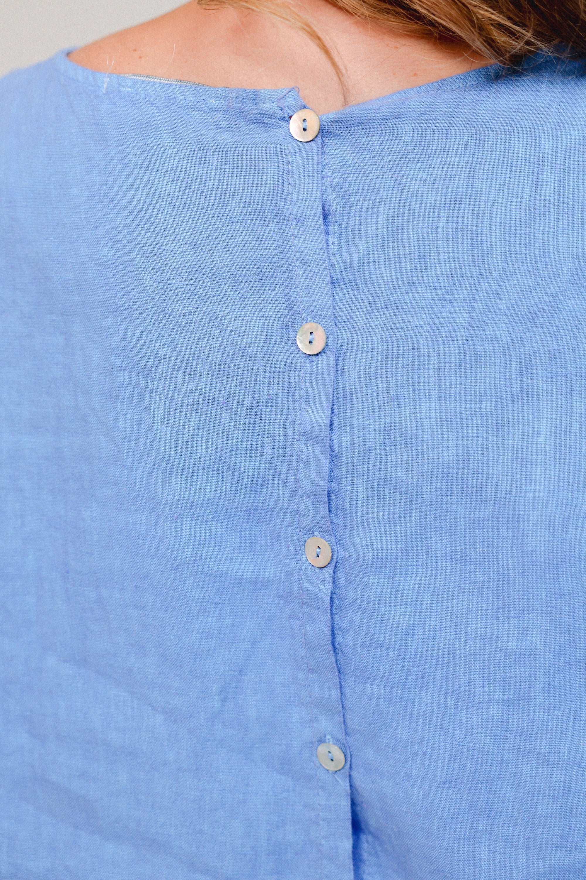 Button Back Linen Tank