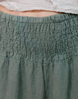 Smocked Waist Wide Leg Pant