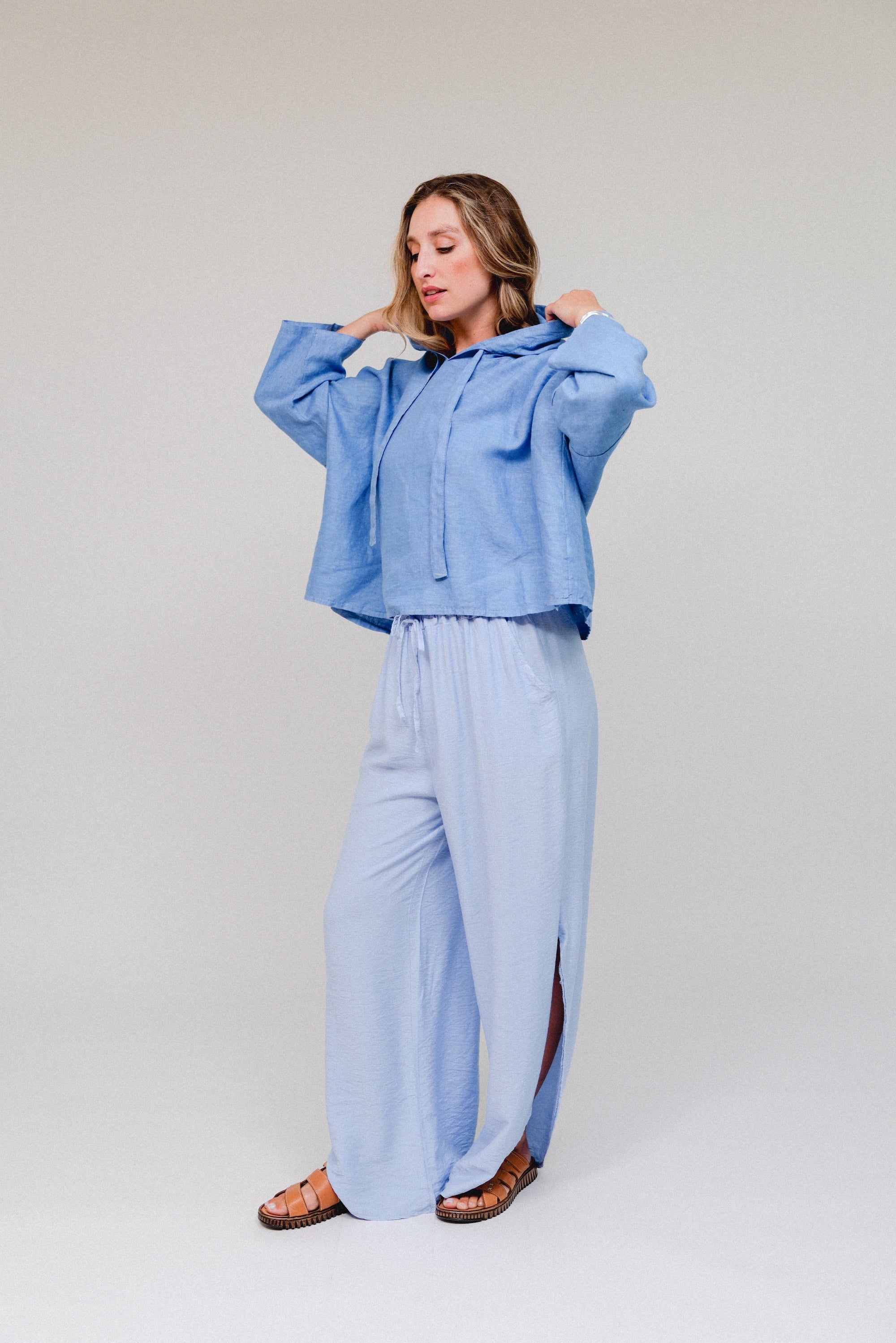 3/4 Sleeve Crop Hoody