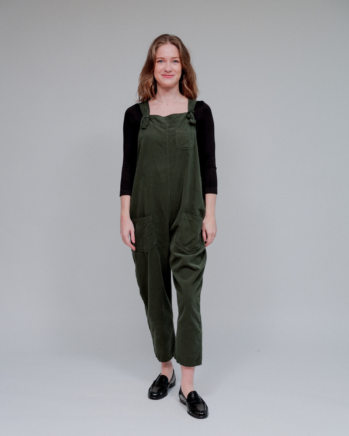 3-Pocket Overall/Jumpsuit in Olive_Front