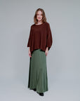 Boxy Short Sleeve Sweater in Coco_Front