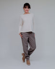 Horizontal Lines Sweater in Ivory_Front