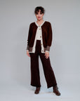 Button Front Cardigan in Coco_Front
