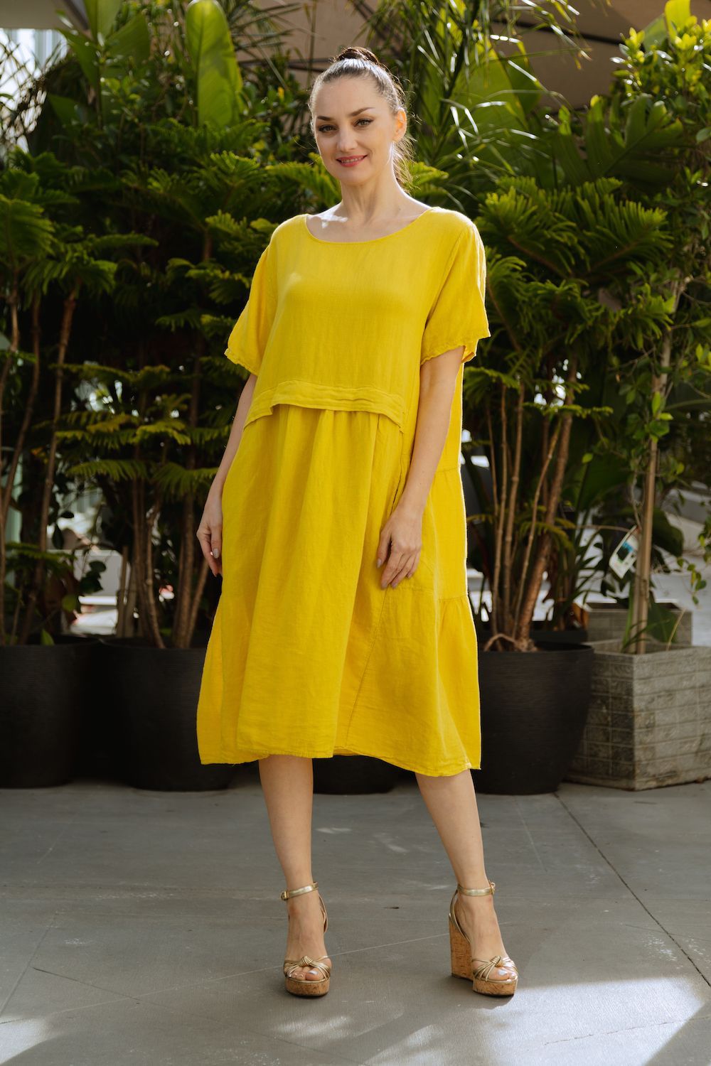 Bridgette Dress in yellow