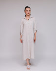 Collar Button Down Maxi Dress