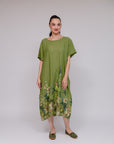 Floral Print Maxi Dress Kiwi Front
